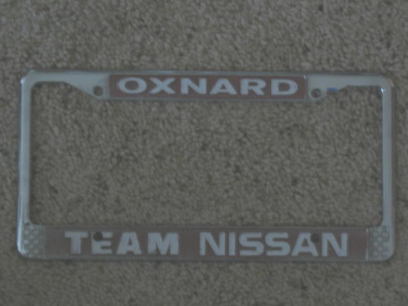 Vintage metal license plate frame nissan oxnard, southern california