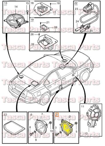 Brand new oem 50w door interior loudspeaker kit 01-09 volvo s60 v70 v70xc