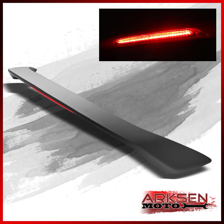 Primer 01-05 honda civic 2 door rear abs spoiler wing w/led tail brake light