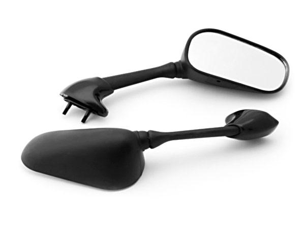 Black replacement motorcycle mirrors left & right for 2003-2005 yamaha yzf r6