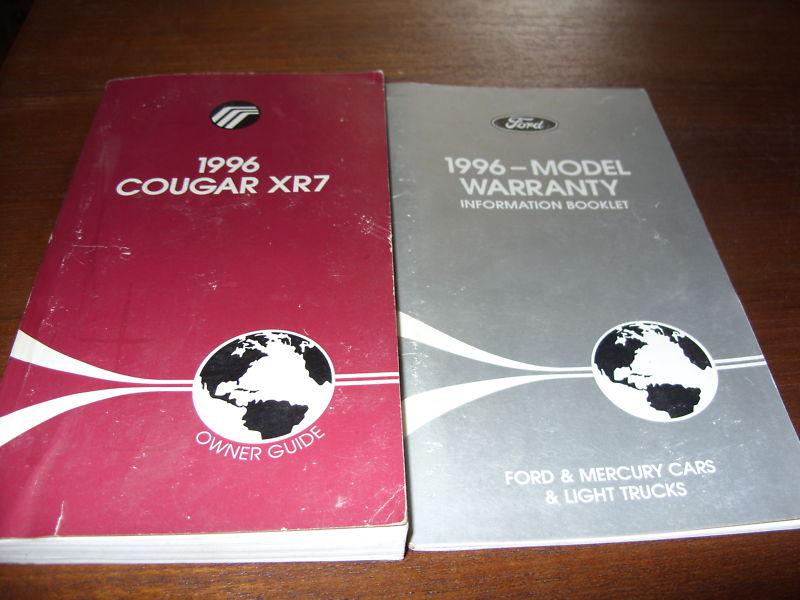 1996 96 mercury cougar xr7 owners manual 