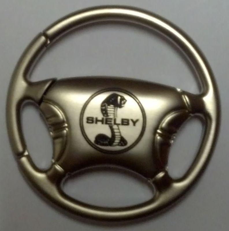 Shelby steering wheel silver color metal  keychain 