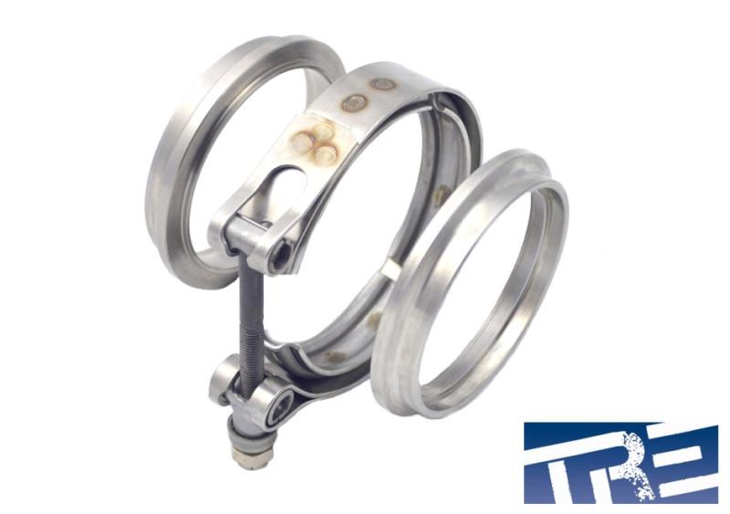 Treadstone 3.0" stainless steel v-band flange & clamp kit