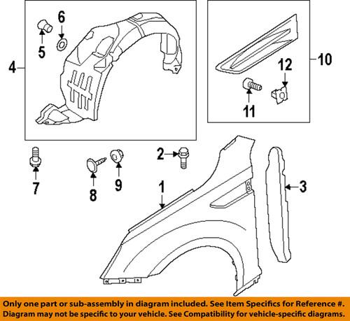 Kia oem 868112t000 fender liner