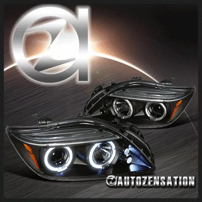 04-10 scion tc black led drl dual halo projector headlights