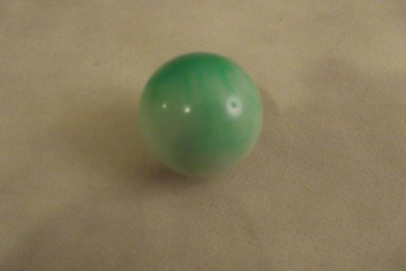 Vintage green and white swirl1 5/8" dia plastic gear shift knob fits 1/2" shaft 