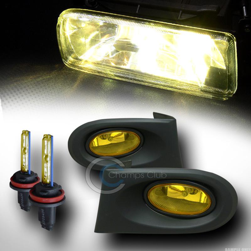 3000k hid xenon w/jdm yellow front bumper fog lights+switch 02-04 acura rsx dc5