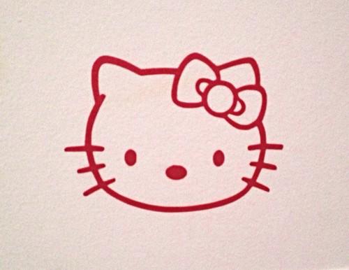 Hello kitty decal car window wall laptop cellphone