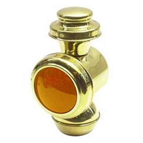 New speedway tall model t polished brass cowl/tail light, amber lens, 12 volt