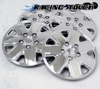 Wheel cover replacement hubcaps 15" inch metallic chrome hub cap 4pcs set #026