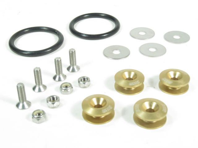 Blackworks quick release fasteners set gold front bumpers trunks hatch lids new