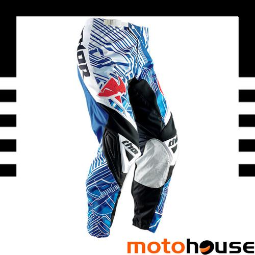 Thor youth phase fusion pants mx offroad dirt motocross blue white red 