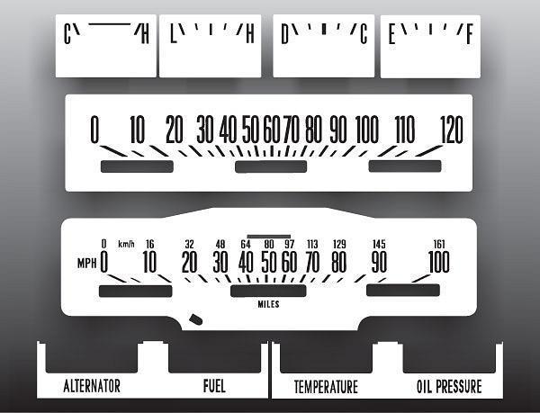 1971-1980 international scout ii instrument cluster white face gauges 71-80