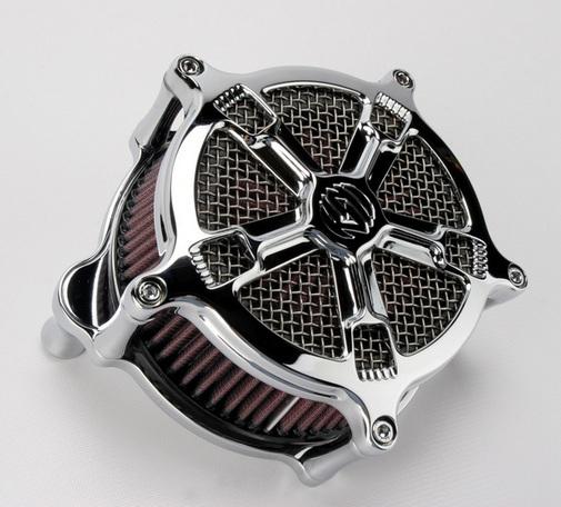 Rsd venturi air cleaner turbo chrome for harley cv/delphi