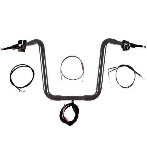 1 1/4" gb black narrow 14" ape hanger kit harley-davidson sportster  1996-2003