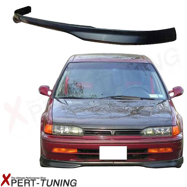 90-93 honda accord 4dr t-r poly urethane front bumper lip + sun window visor