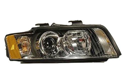 Replace au2503113v - 02-04 audi a4 front rh headlight assembly halogen