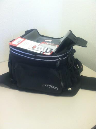 Cortech 21l tank bag strap mount 82-337 black new w/ free dust/rain cover