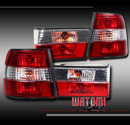 89-95 bmw e34 5-series tail brake light trunk lamp red/clear 525i 530i 535i 540i