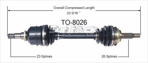 Surtrack perf axles to-8026 cv half-shaft assembly-new cv axle shaft