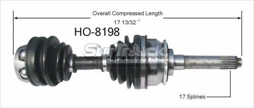 Surtrack perf axles ho-8198 cv half-shaft assembly-new cv axle shaft