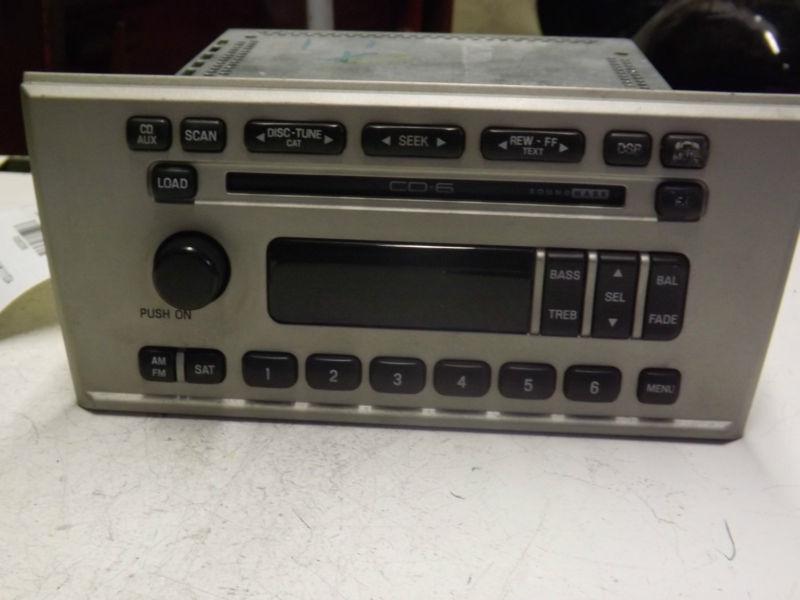 2003 2004 2005 lincoln ls am fm 6cd radio 4w4t-18c815-af oem