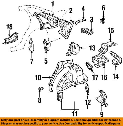 Toyota oem 61667ac020 quarter panel-seal