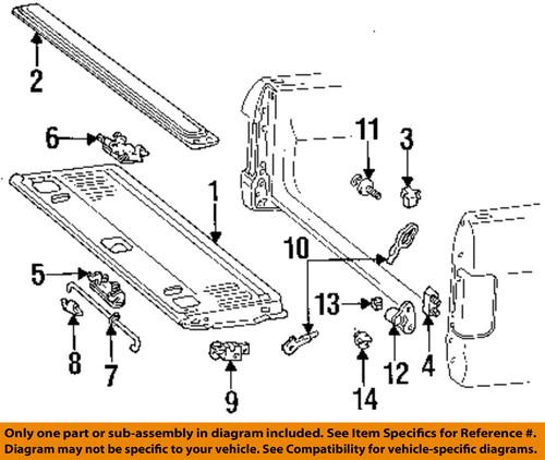 Ford oem e7tz99430b38a tail gate-pivot