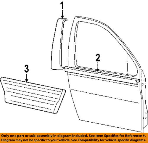 Ford oem 3l1z7820879aptm front door-body side molding