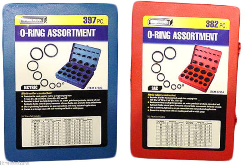 Nitrile o-ring sae & metric oring assortment kit