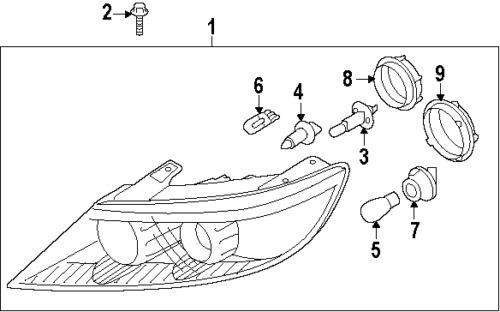 Kia 921011u200 genuine oem factory original composite assy