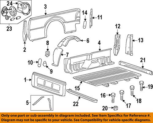 Ford oem bc3z9928370d front & side panels-pick up box-splash shield