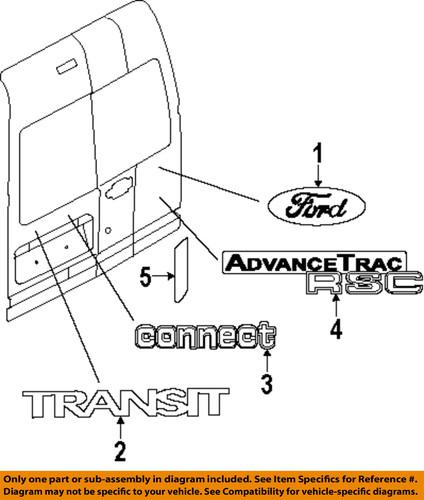 Ford oem 2t1z9942528a back door-emblem badge nameplate