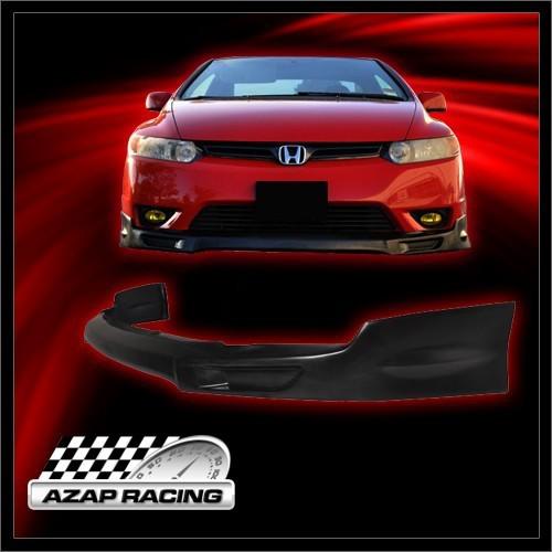 06-08 mug sty urethane front bumper lip spoiler black for honda civic 2dr coupe