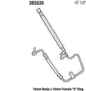 Gates 365530 steering pressure hose-pressure line assembly