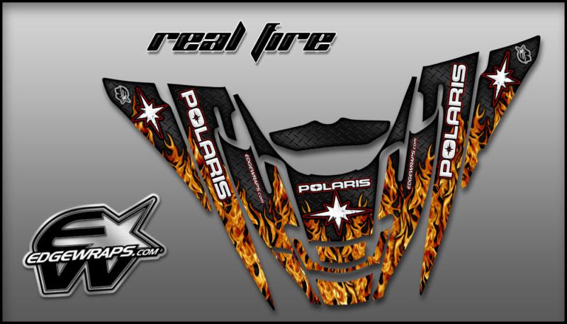 Polaris edge 02-10 rmk xc pro-x custom graphics -  real fire