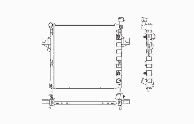 Replacement radiator 01-04 jeep grand cherokee automatic trans 4.7 v8 52079883ac
