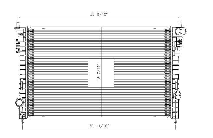 Replacement radiator 09-09 ford flex automatic transmission 3.5l v6 8a8z8005a