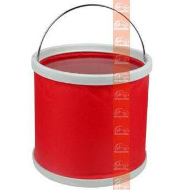 11 liter multiple use red color fold-able bucket wash car & outdoor can use