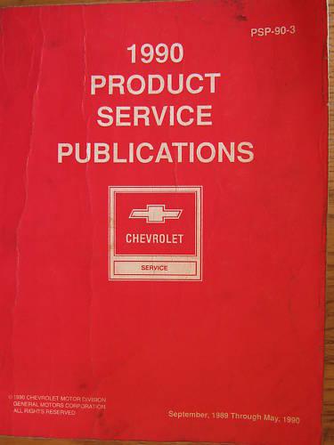 1990 chevrolet product service publications bulletins 3 original 