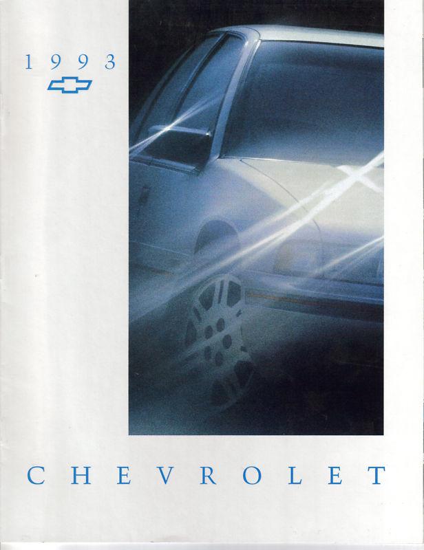1993 chevrolet full line sales brochure w/ corvette original excellent condition