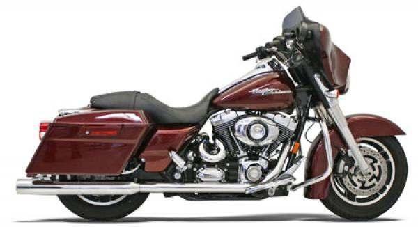 Bassani value straight cut slip-on mufflers 3-1/2" chr harley flhtc 95-05,07-13