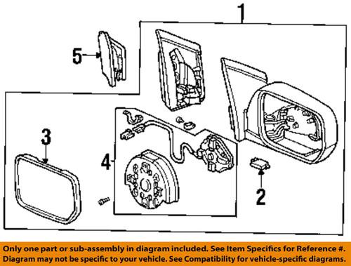 Honda oem 76220s0xa00za outside mirrors-inner cover