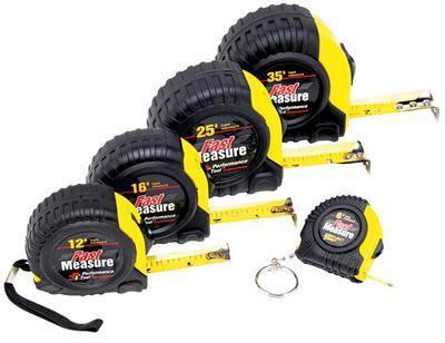 Performance tool tape measures 6' 12' 16' 25' 35' set of 5 w5065