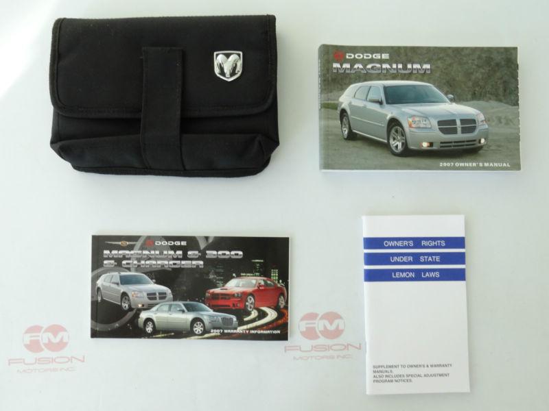 2007 dodge magnum owners owner manual with case 