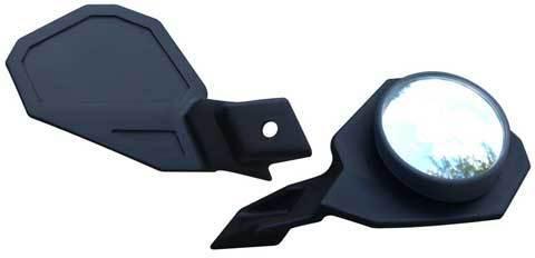 Powermadd star series handguard mirror kit  spring loaded folding type