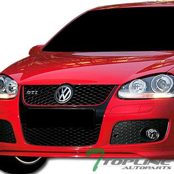 Black hex style front bumper lower grill grille abs 06-09 vw mk5 gti jetta