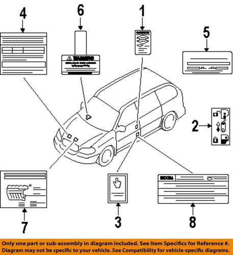 Kia oem 3249039610 labels-emission label