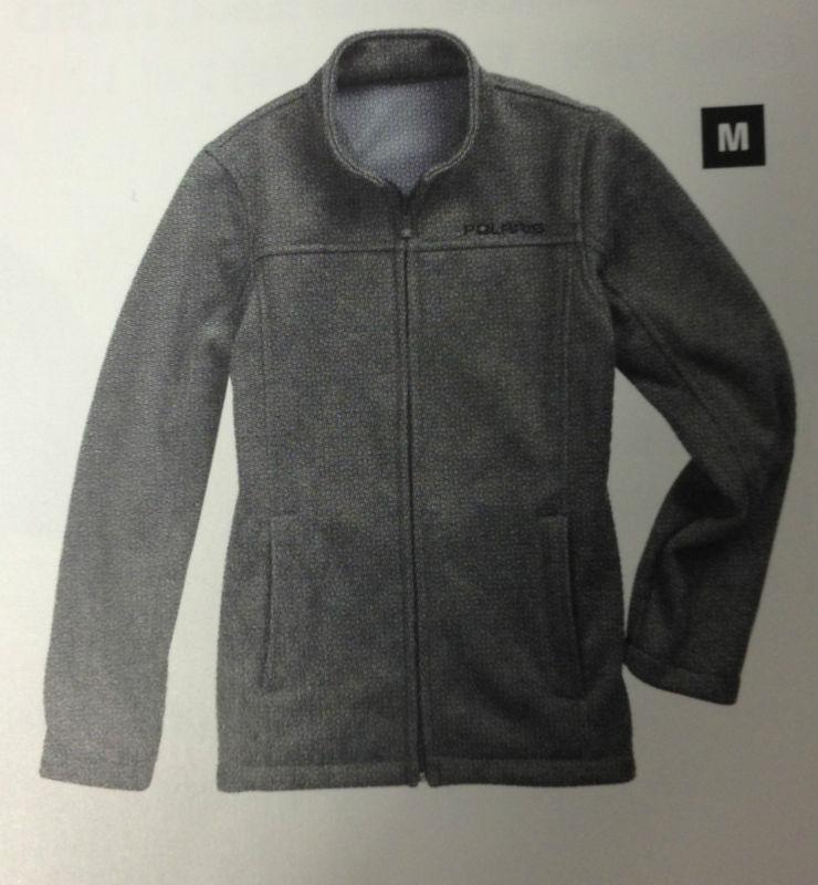 Polaris zip up sweater sweatshirt light jacket gray womens medium md