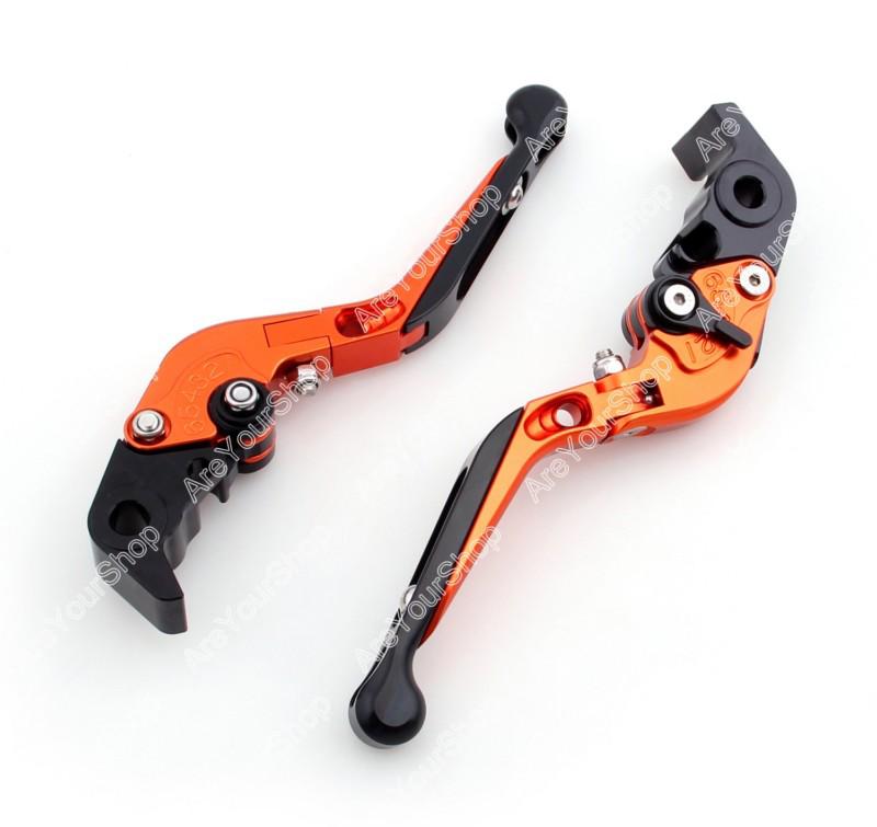 Adjustable folding brake clutch levers ktm 990 superduke rc8 / r 690 duke orange